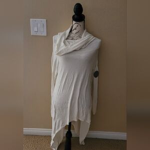 Cream Cowl Neck Long Sleeve Top